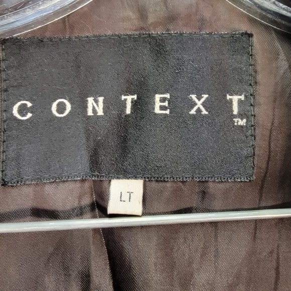 Vintage Context Brown Leather Collared Distressed Aviator Moto Jacket Coat - Picture 14 of 16